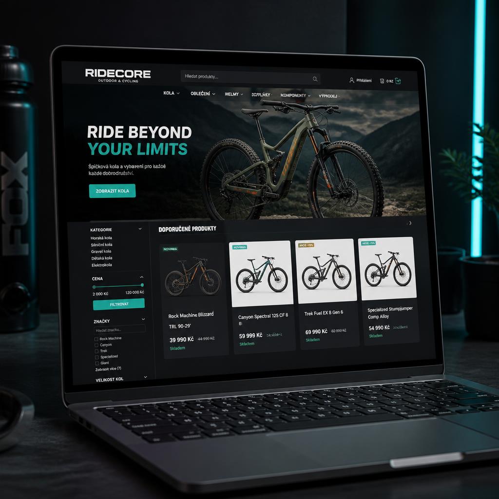 Ukázka webu — Cyklo & outdoor e-shop