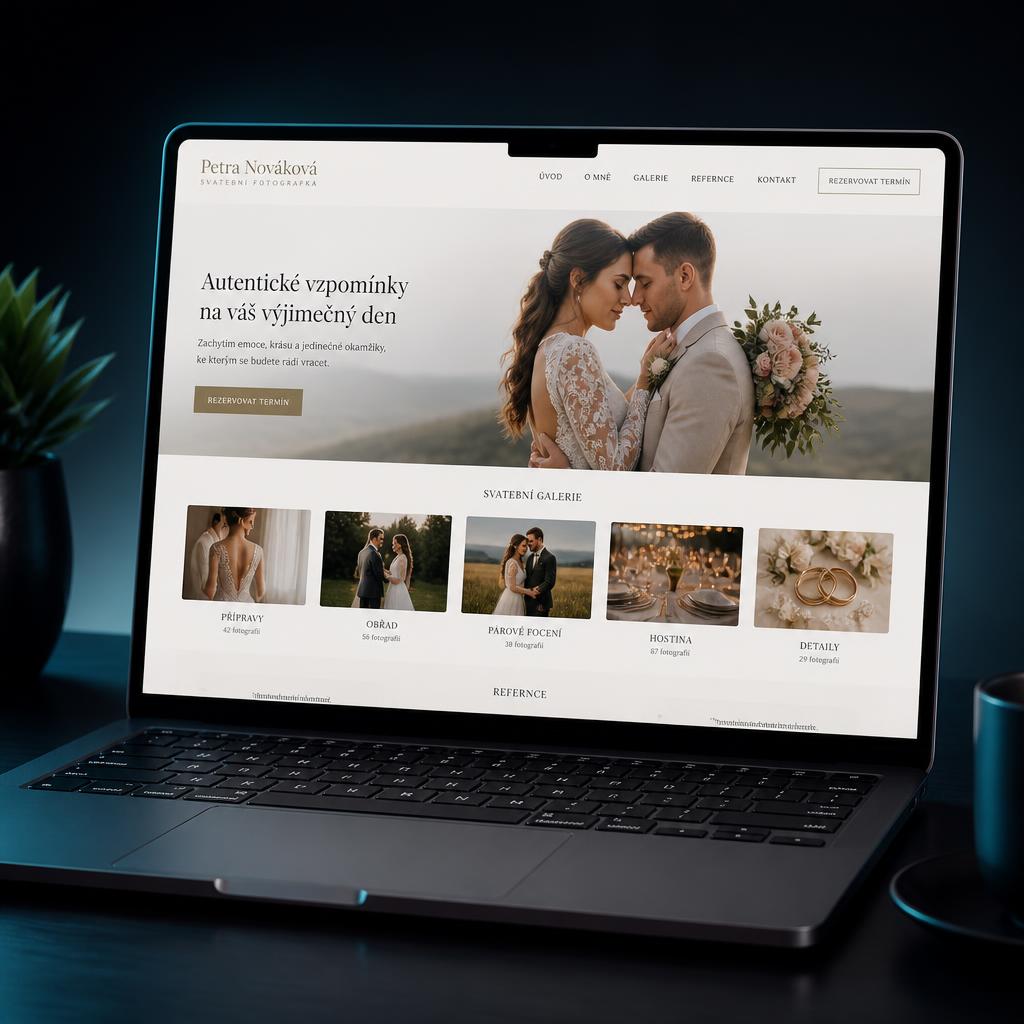 Ukázka webu — Svatební fotografka
